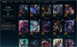 CONTA DIAMANTE 1 - MMR MESTRE 54% WR - League of Legends LOL