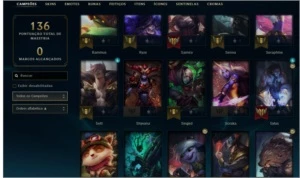 CONTA DIAMANTE 1 - MMR MESTRE 54% WR - League of Legends LOL