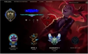 V> 2 CONTAS UMA DIAMANTE 5 A OUTRA PLATINA 2 - League of Legends LOL