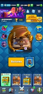 conta Clash Royale nível 14 de torre