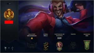 Conta lvl187 + Maestria 359 + 10 Páginas de Runas + 92 Skins - League of Legends LOL