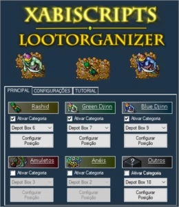 Loot Organizer - Xabiscripts - Tibia