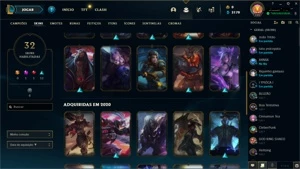 CONTA BRONZE 2 , 7 BAUS !   32 SKINS - League of Legends LOL