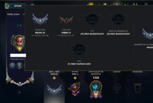 Prata 3 com 85 Champs e 66 Skins ( Mais de 80 Jogos ) - League of Legends LOL