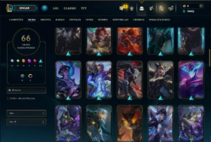 Prata 3 com 85 Champs e 66 Skins ( Mais de 80 Jogos ) - League of Legends LOL