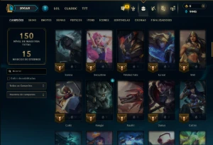 Prata 3 com 85 Champs e 66 Skins ( Mais de 80 Jogos ) - League of Legends LOL