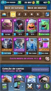 Conta Clash Royale Liga 1 Todas as Cartas do jogo