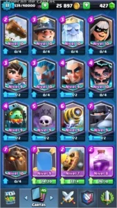 Conta Clash Royale Liga 1 Todas as Cartas do jogo