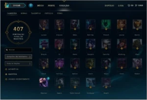 Conta League of Legends, Platina II com 3 skins lendárias LOL