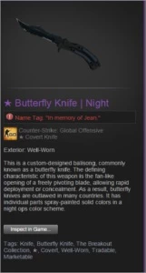 ★ Butterfly Knife | Night (Field-Tested) - Counter Strike CS