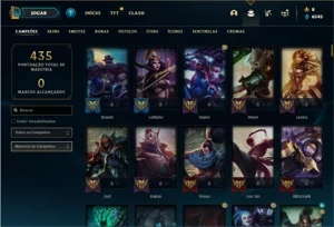 Conta prata 3 com 153 Champs e 121 Skins + 5 Vitoriosas - League of Legends LOL