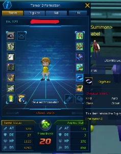 Conta NADMO Omega Tamer Lv121 Susan Shin/Luce Shin - Digimon Masters Online