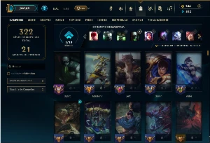 Bronze 3 com TODOS os Champs e 116 Skins ( JG / TOP / SUP ) - League of Legends LOL