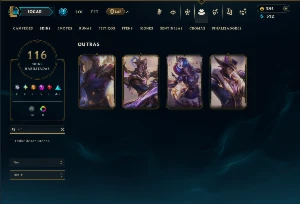 Bronze 3 com TODOS os Champs e 116 Skins ( JG / TOP / SUP ) - League of Legends LOL
