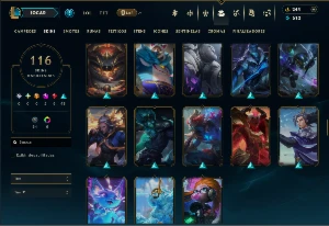 Bronze 3 com TODOS os Champs e 116 Skins ( JG / TOP / SUP ) - League of Legends LOL