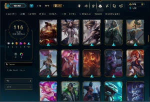Bronze 3 com TODOS os Champs e 116 Skins ( JG / TOP / SUP ) - League of Legends LOL