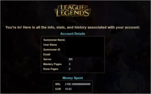 Conta de lol - League of Legends