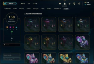 Todos os Campeões - LVL 338 - 191 Skins - Borda de Platina - - League of Legends LOL