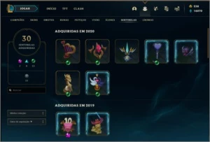 Todos os Campeões - LVL 338 - 191 Skins - Borda de Platina - - League of Legends LOL
