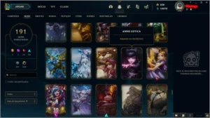 Todos os Campeões - LVL 338 - 191 Skins - Borda de Platina - - League of Legends LOL
