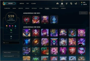 Todos os Campeões - LVL 338 - 191 Skins - Borda de Platina - - League of Legends LOL