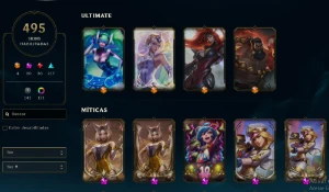 Conta League of Legends - 495 skins - Platina MMR Diamante LOL
