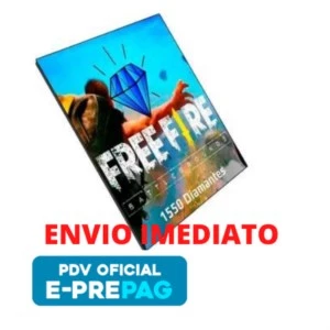 Free Fire - 1.550 Diamantes + 155 de Bônus