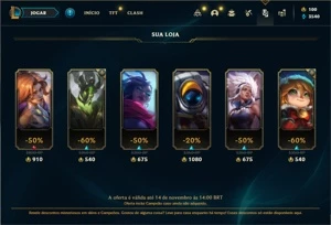 Conta prata 3 com 24 Champs e 5 Skins - League of Legends LOL