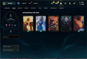 Conta prata 3 com 24 Champs e 5 Skins - League of Legends LOL