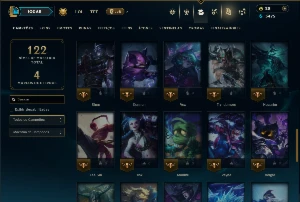 Unranked com 55 Champs e 20 Skins - League of Legends LOL