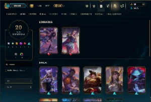 Unranked com 55 Champs e 20 Skins - League of Legends LOL