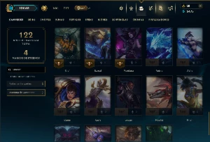 Unranked com 55 Champs e 20 Skins - League of Legends LOL