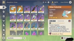 GENSHIN MONA C1 + JEAN + ATLAS CELESTIAL + ORGULHO CELESTIAL - Genshin Impact