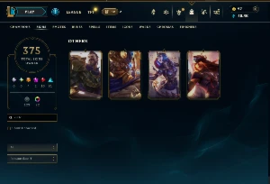 Conta lol 375 skins unranked ultimo elo s8 - League of Legends