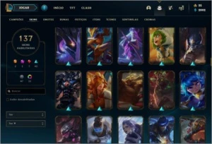 Conta Diamante 4, com 138 Campeões e 137 skins tops - League of Legends LOL