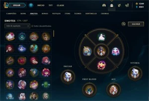 Conta D1 +300 skins (Todos os Champs+1349RP) - League of Legends LOL