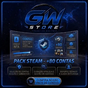 Pack Steam - +80 Contas