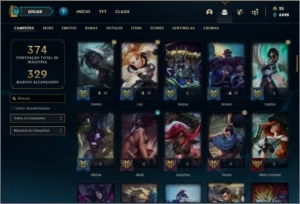 Conta ouro 1 com 102 champs e 100 skins ( MAIN SUPORTE ) - League of Legends LOL