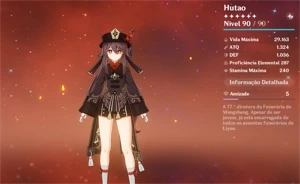 CONTA GENSHIN IMPACT KAZUHA, HUTAO, XIAO E OUTROS 5* (AR55)