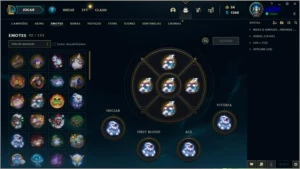 Diamante 4 - 396 skins - League of Legends LOL