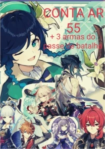 Conta AR 55 com  7 personagens 5 estrelas - Genshin Impact