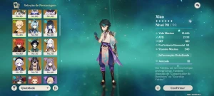 Conta Genshin Impact AR 56 12 5 estrelas