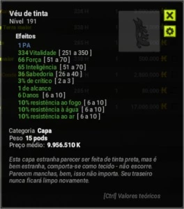 Véu de Tinta Exo Ap - Dofus