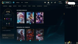 Conta Smurf com +195 Skins - League of Legends LOL