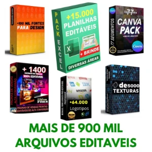 Super Pack +900 Mil Arquivos Editáveis, Atualização Mensal