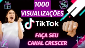 1000 visualizações para tiktok - Apenas R$ 0,55. - Redes Sociais