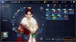 CONTA MIR4 - LEVEL 56, 67K DE PODER COM 3 PET VERMELHO