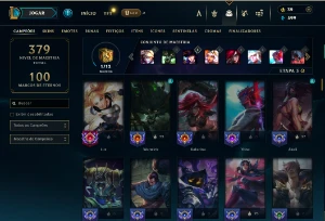 Bronze 4 com 140 Champs e 45 Skins + 1850 RP - League of Legends LOL