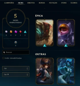 Conta Handlevel Nv 55 / 5 Skins / 37 Campeões / Full Acesso - League of Legends LOL