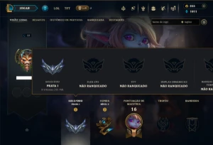 Prata 1 com 35 Champs e 7 Skins - League of Legends LOL